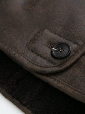 Modern Regular Fit Solid Lapel Long Sleeve Jacket - Image 10