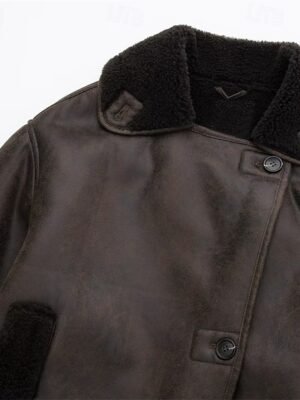 Modern Regular Fit Solid Lapel Long Sleeve Jacket - Image 6