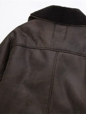 Modern Regular Fit Solid Lapel Long Sleeve Jacket - Image 7