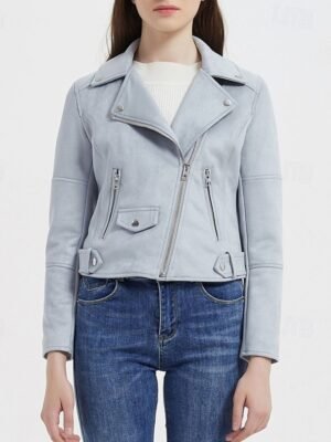 Modern Regular Fit Solid Peaked Lapel Long Sleeve Jacket - Image 1
