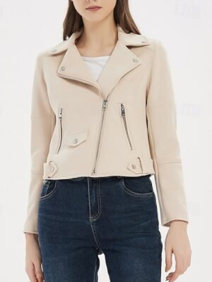Modern Regular Fit Solid Peaked Lapel Long Sleeve Jacket - Image 10