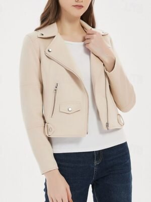 Modern Regular Fit Solid Peaked Lapel Long Sleeve Jacket - Image 11