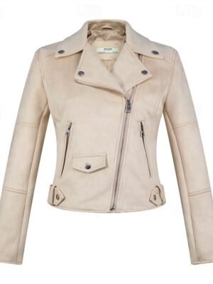 Modern Regular Fit Solid Peaked Lapel Long Sleeve Jacket - Image 12