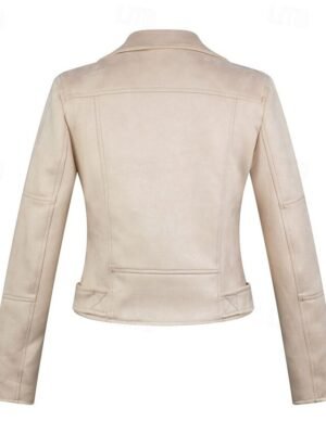 Modern Regular Fit Solid Peaked Lapel Long Sleeve Jacket - Image 13