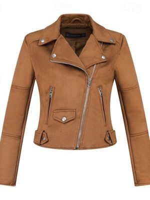 Modern Regular Fit Solid Peaked Lapel Long Sleeve Jacket - Image 17