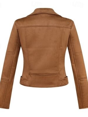 Modern Regular Fit Solid Peaked Lapel Long Sleeve Jacket - Image 18