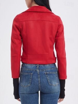 Modern Regular Fit Solid Peaked Lapel Long Sleeve Jacket - Image 22