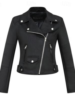 Modern Regular Fit Solid Peaked Lapel Long Sleeve Jacket - Image 27