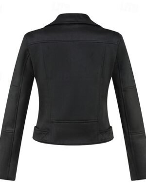 Modern Regular Fit Solid Peaked Lapel Long Sleeve Jacket - Image 28