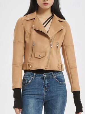 Modern Regular Fit Solid Peaked Lapel Long Sleeve Jacket - Image 29