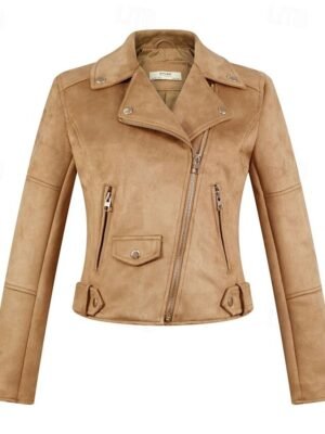 Modern Regular Fit Solid Peaked Lapel Long Sleeve Jacket - Image 33