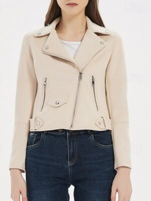 Modern Regular Fit Solid Peaked Lapel Long Sleeve Jacket - Image 8