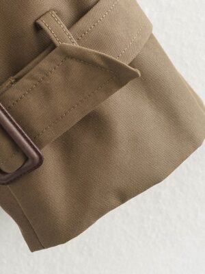 Modern Regular Plain Turndown Long Sleeve Jacket - Image 11