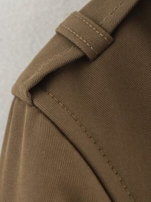 Modern Regular Plain Turndown Long Sleeve Jacket - Image 7