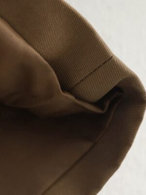 Modern Regular Plain Turndown Long Sleeve Jacket - Image 9