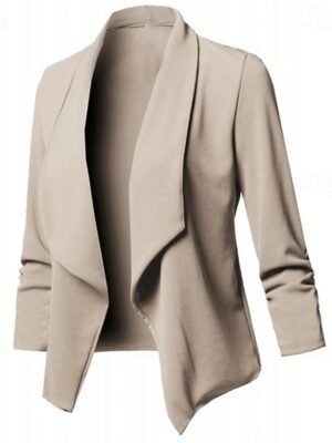 Modern Slim Fit Plain Turndown Long Sleeve Blazer - Image 1