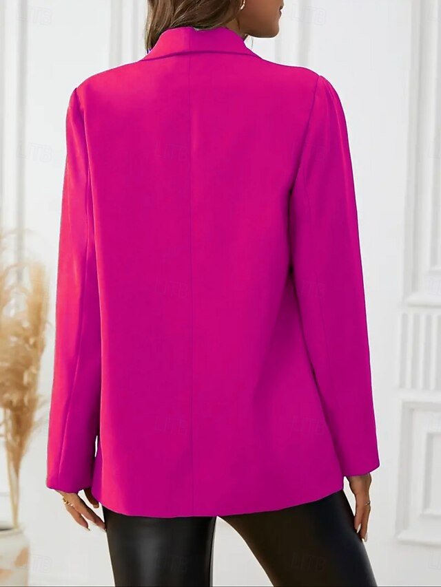 OL Style Regular Fit Plain Turndown Long Sleeve Blazer - Image 2