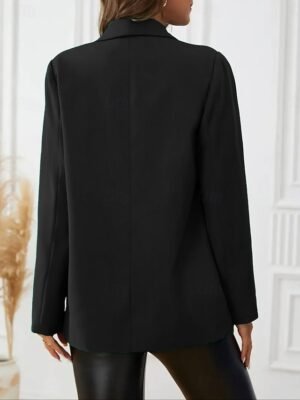 OL Style Regular Fit Plain Turndown Long Sleeve Blazer - Image 6