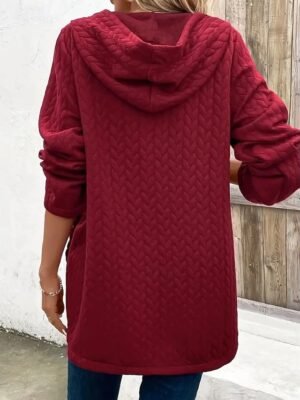 Party Loose Fit Solid Button Vintage Windproof Long Sleeve Jacket - Image 3