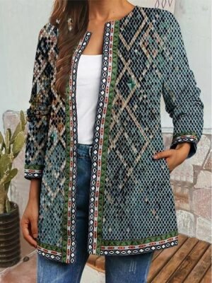 Party Regular Fit Geometric Long Sleeve Colourful Jacket - Image 5