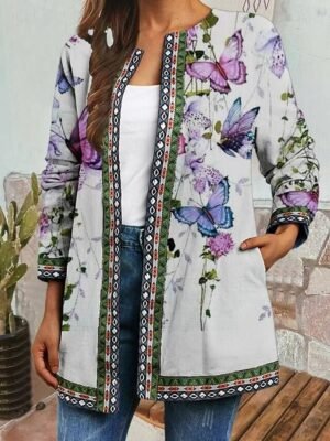Party Regular Fit Geometric Long Sleeve Colourful Jacket - Image 6