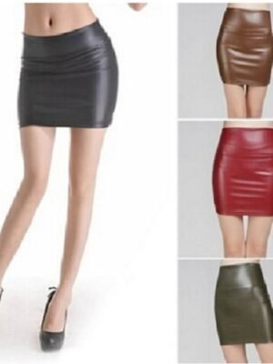 Sexy Mini High Waist Solid Pencil Bodycon Skirt - Image 21