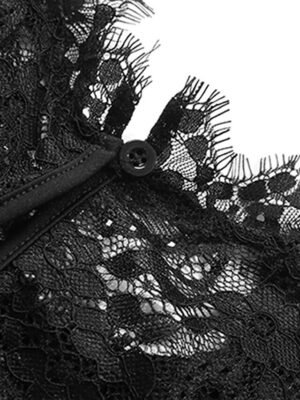 Sexy Regular Fit Solid Colour Stand Collar Short Sleeve Bodysuit - Image 8