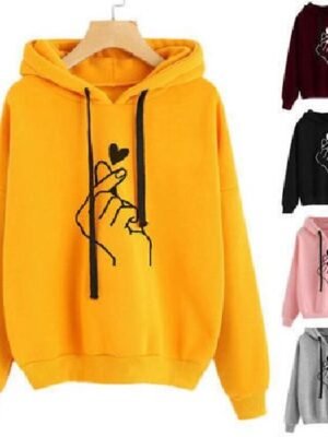 Street Casual Loose Graphic Drawstring Long Sleeve Hoodie - Image 1