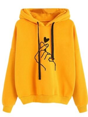Street Casual Loose Graphic Drawstring Long Sleeve Hoodie - Image 8