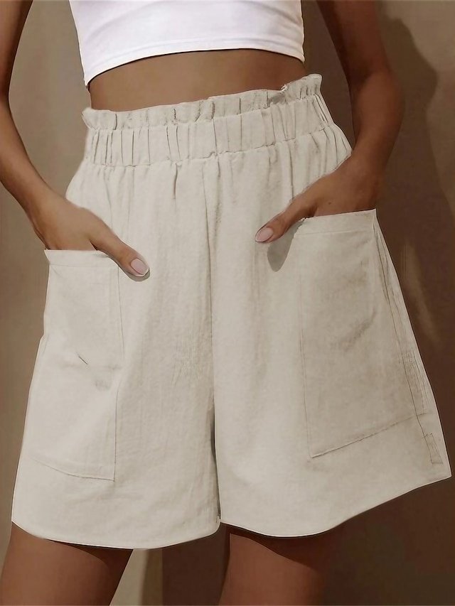 Streetwear Casual High Waist Elastic Shorts - Image 1