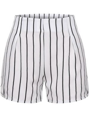 Streetwear Casual High Waist Stripe Elastic Waist Shorts - Image 3