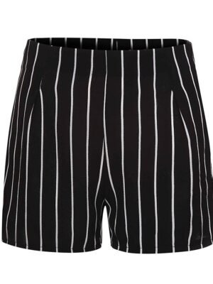 Streetwear Casual High Waist Stripe Elastic Waist Shorts - Image 6