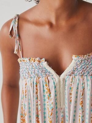 Streetwear Regular Fit Floral U Neck Sleeveless Jumpsuit - Image 19