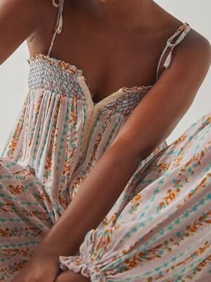 Streetwear Regular Fit Floral U Neck Sleeveless Jumpsuit - Image 20