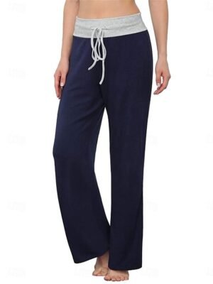 Streetwear Regular Fit Plain Elastic Waist Full Length Chinos - Image 2