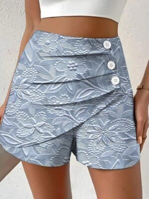 Streetwear Regular Fit Plain High Waist Micro-elastic Chino Shorts - Image 11