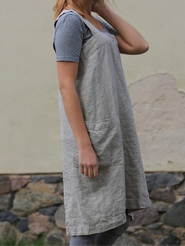 Streetwear Regular Fit Solid Sleeveless Square Neck Jumpsuit - Image 2