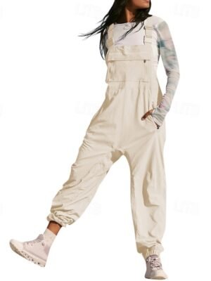 Streetwear Regular Fit Solid U Neck Sleeveless Dungarees Jumpsuit - Image 13