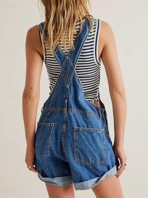 Streetwear Regular Solid Sleeveless Square Neck Jumpsuit - Image 10