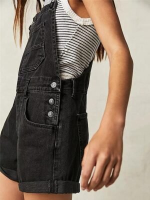 Streetwear Regular Solid Sleeveless Square Neck Jumpsuit - Image 4