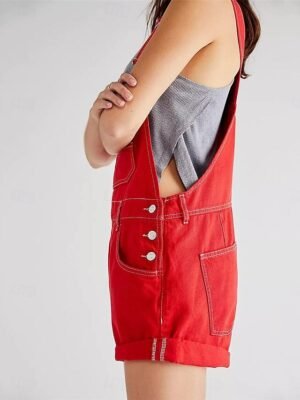 Streetwear Regular Solid Sleeveless Square Neck Jumpsuit - Image 6