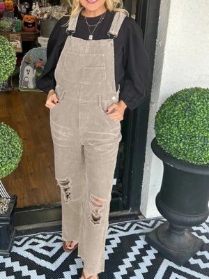 Streetwear Regular Solid U Neck Sleeveless Jumpsuit - Image 2