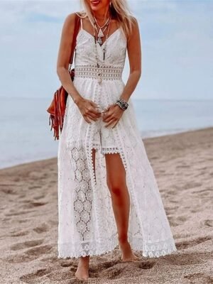 Streetwear Regular Solid V Neck Sleeveless Romper - Image 6