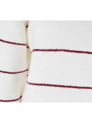 Stylish Basic Striped Crew Neck Long Sleeve Tops - Image 5