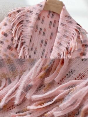 Stylish Casual Animal Open Front Sleeveless Regular Knit Shrug - Image 7