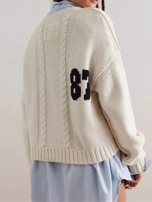 Stylish Casual Print Crew Neck Long Sleeve Regular Sweater - Image 2