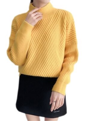 Stylish Casual Regular Fit Solid Stand Collar Long Sleeve Pullover - Image 3