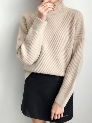 Stylish Casual Regular Fit Solid Stand Collar Long Sleeve Pullover - Image 9