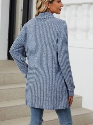 Stylish Modern Loose Black Long Sleeve Blouse - Image 7