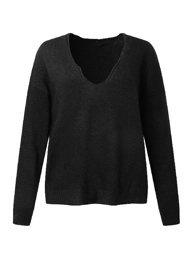 Stylish Oversized Solid V Neck Long Sleeve Regular Fit Cardigan - Image 2